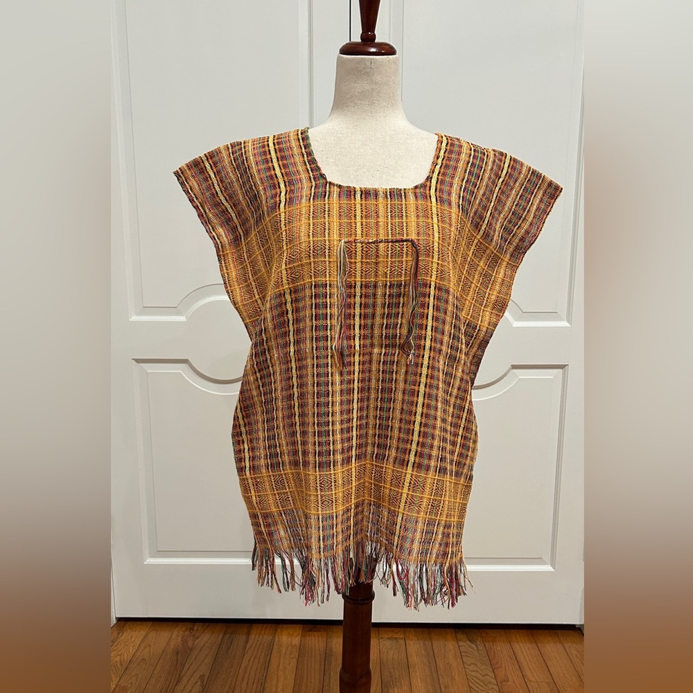 Multicolor Treadle Loom blouse made in Oaxaca Mexico. Blusa deshilada!